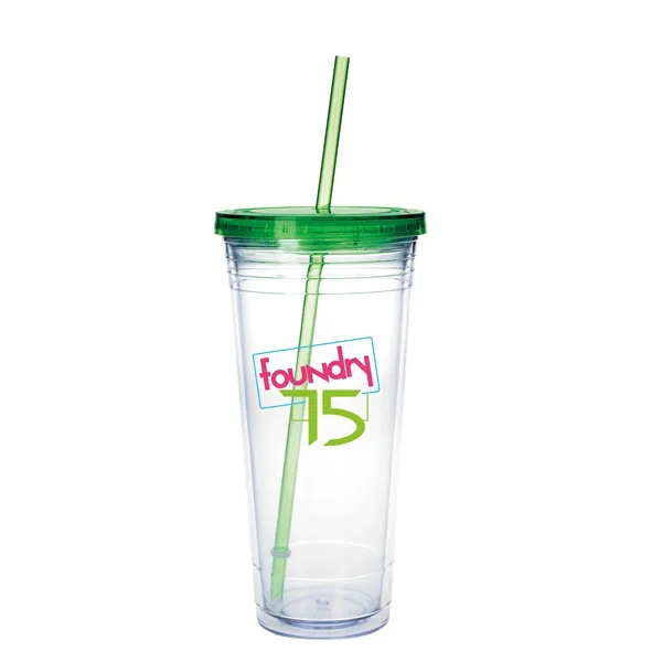 Clear Tumbler with Colored Lid - 24 oz.... from ASI 40480 Koozie Group / Norwood