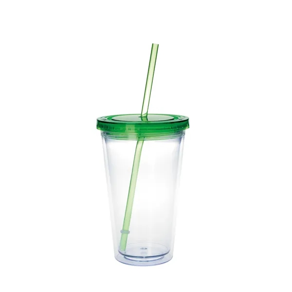 Clear Tumbler with Colored Lid - 18 oz.... from ASI 40480 Koozie Group / Norwood