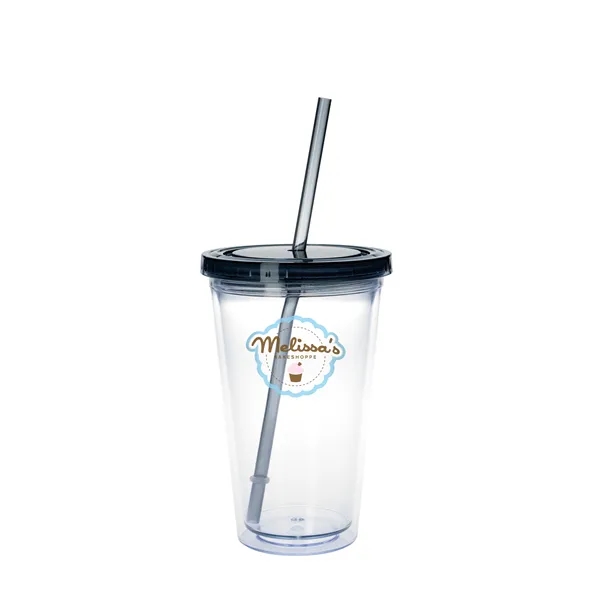 Clear Tumbler with Colored Lid - 18 oz.... from ASI 40480 Koozie Group / Norwood