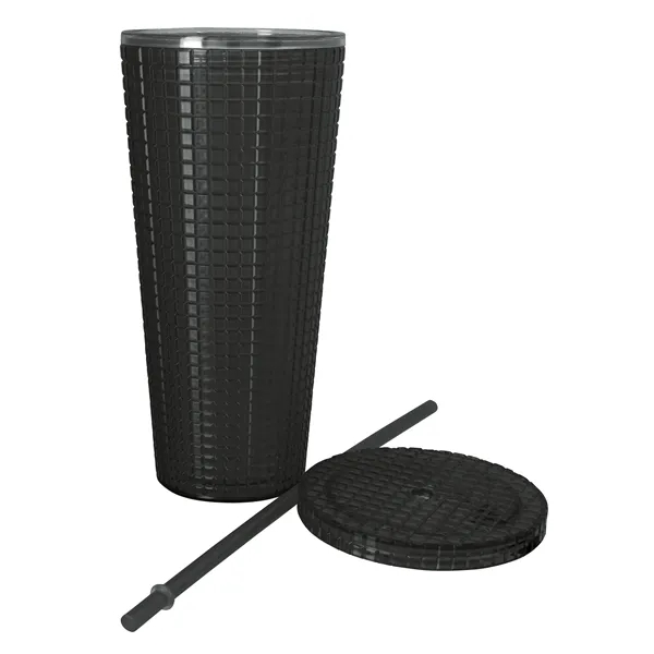 Square-Pattern Double-Wall Tumbler - 23 oz.... from ASI 40480 Koozie Group