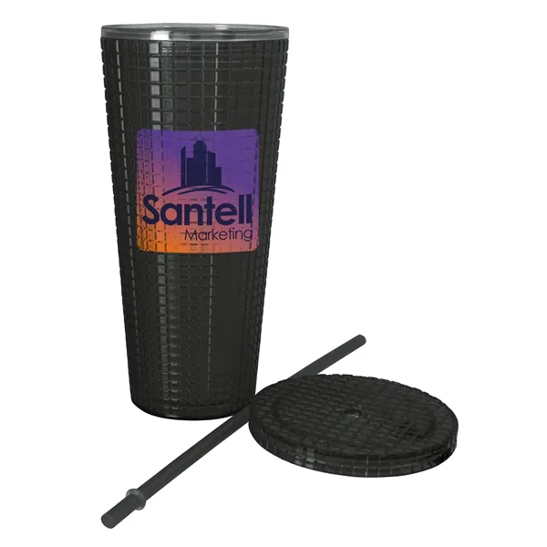 Square-Pattern Double-Wall Tumbler - 23 oz.... from ASI 40480 Koozie Group