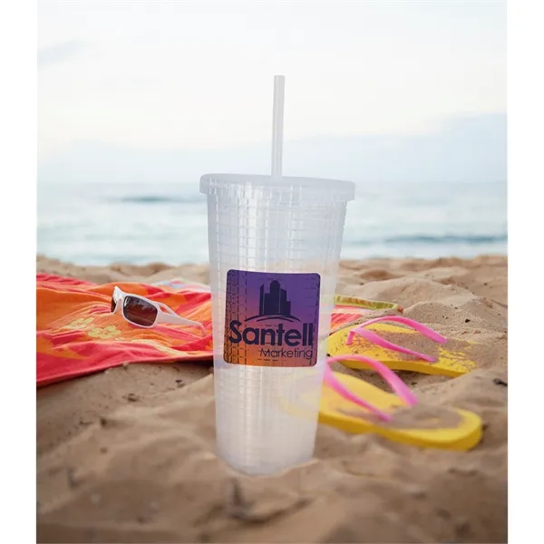 Square-Pattern Double-Wall Tumbler - 23 oz.... from ASI 40480 Koozie Group