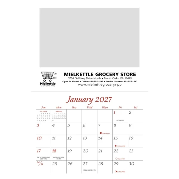 8 x 13 2024 recipe calendar on #50 paper.... from ASI 40480 Koozie Group / Norwood Triumph Calendar