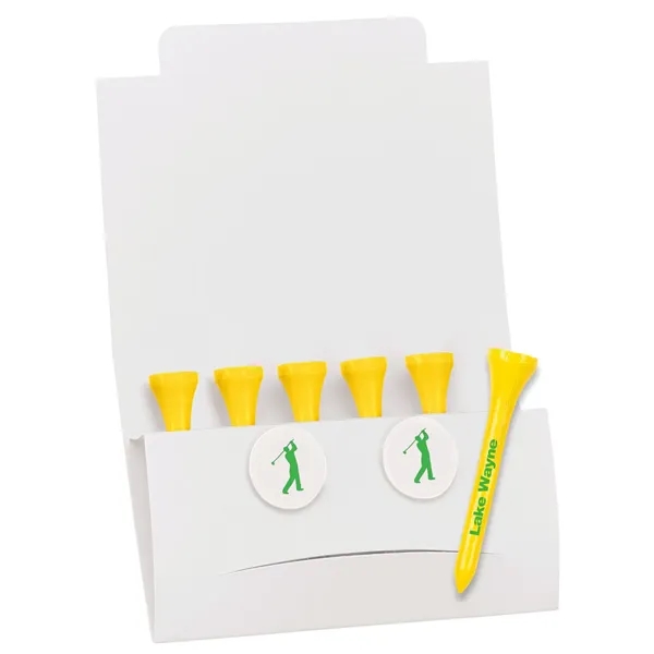 6-2 Golf Tee Packet - 2-3/4" Tee... from ASI 40480 Koozie Group / Norwood