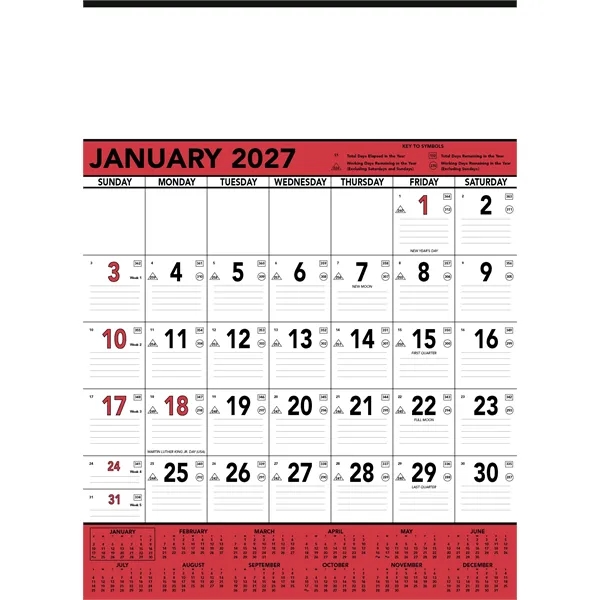 Triumph® Calendars Red & Black Contractor Memo... from ASI 40480 Koozie Group / Norwood Triumph Calendar
