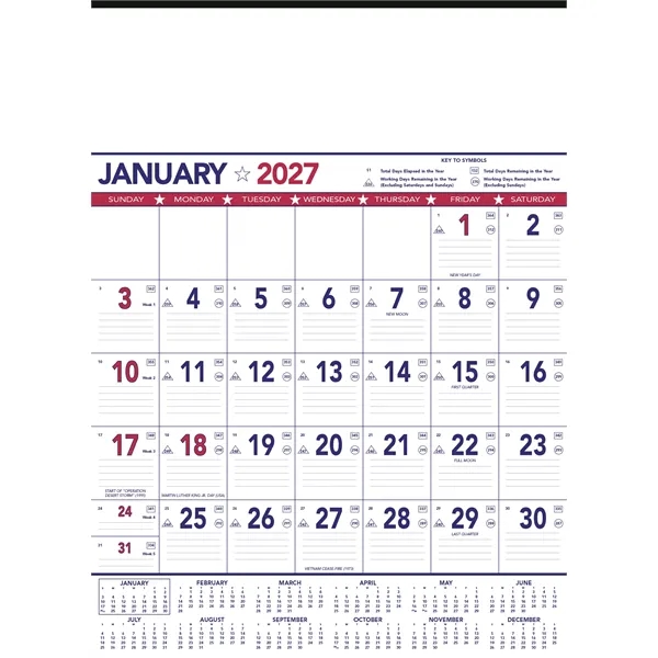 Triumph® Calendars Patriotic Contractor Memo... from ASI 40480 Koozie Group / Norwood Triumph Calendar