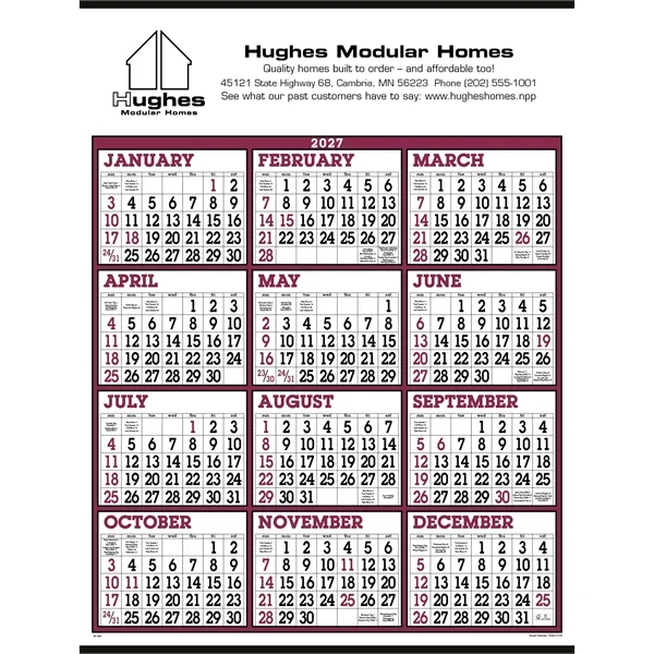 Big Numbers Span-A-Year... from ASI 40480 Koozie Group / Norwood Triumph Calendar