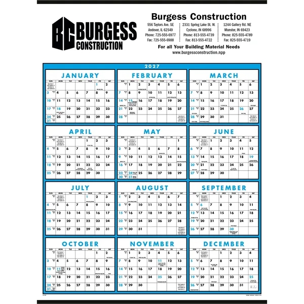 Span-A-Year Non-Laminated... from ASI 40480 Koozie Group / Norwood Triumph Calendar