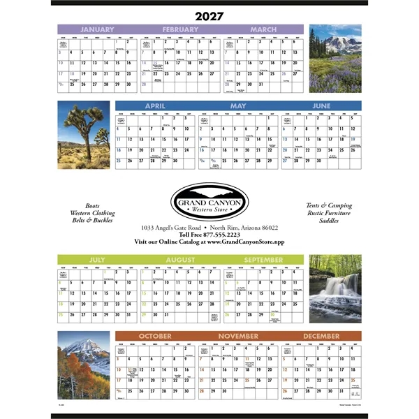 Scenic Span-A-Year... from ASI 40480 Koozie Group / Norwood Triumph Calendar