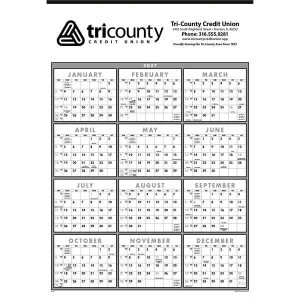 Black & White Span-A-Year Non-Laminated... from ASI 40480 Koozie Group