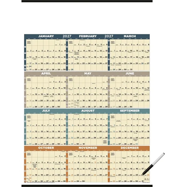 Time Management Span-A-Year (Laminated w/Marker)... from ASI 40480 Koozie Group / Norwood Triumph Calendar