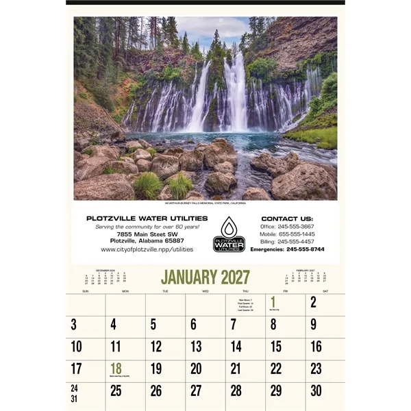 Scenic America® Executive-White Ad Calendar... from ASI 40480 Koozie Group / HotLine®