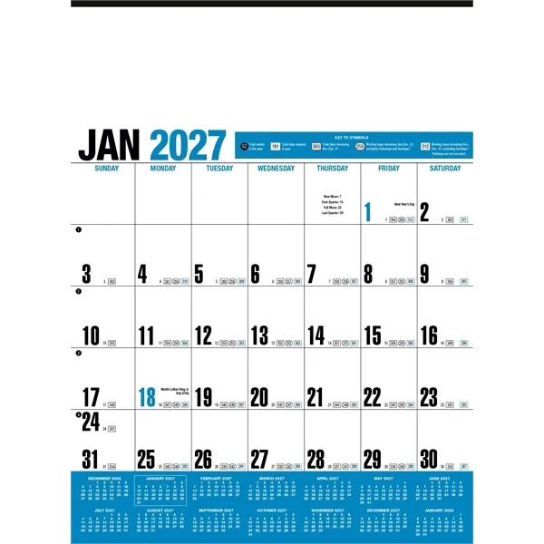 Yearly Record® Blue Calendar... from ASI 40480 Koozie Group / HotLine®