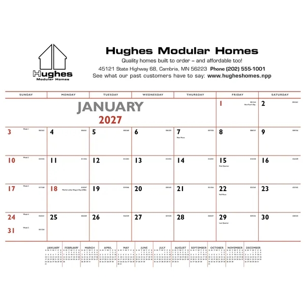 Red & Black Desk Pad... from ASI 40480 Koozie Group / Norwood Triumph Calendar