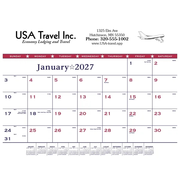 Patriotic Desk Pad... from ASI 40480 Koozie Group / Norwood Triumph Calendar