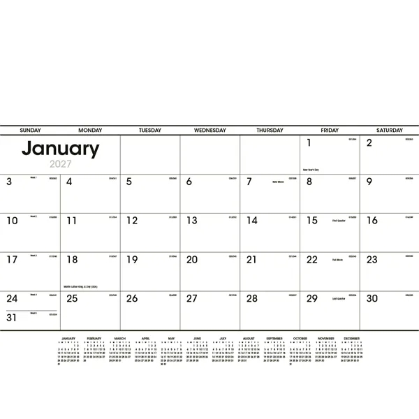 Black & White Desk Pad... from ASI 40480 Koozie Group / Norwood Triumph Calendar