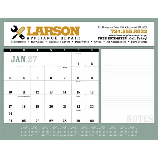 Notes Desk Pad... from ASI 40480 Koozie Group / Norwood Triumph Calendar