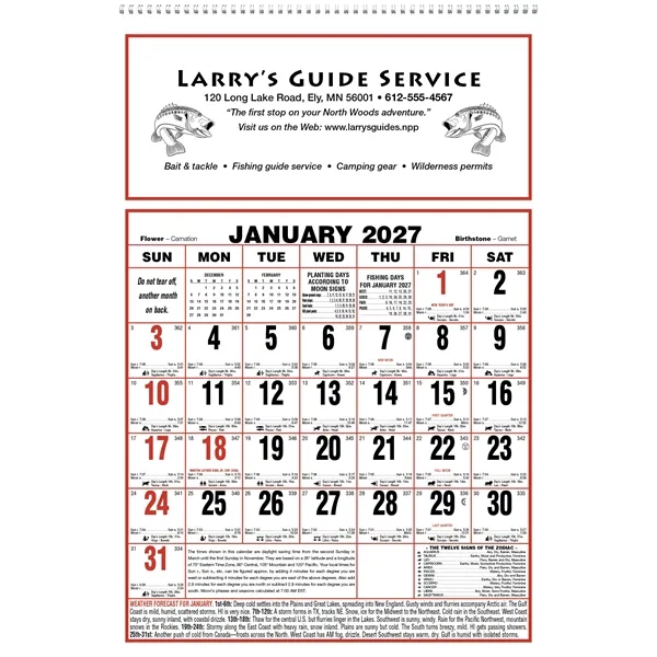 Large Almanac... from ASI 40480 Koozie Group / Norwood Triumph Calendar