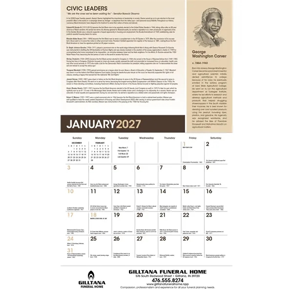 African-American Heritage Barack Obama... from ASI 40480 Koozie Group / Norwood Triumph Calendar