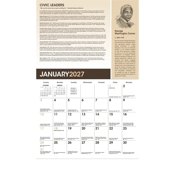 African-American Heritage Barack Obama... from ASI 40480 Koozie Group / Norwood Triumph Calendar