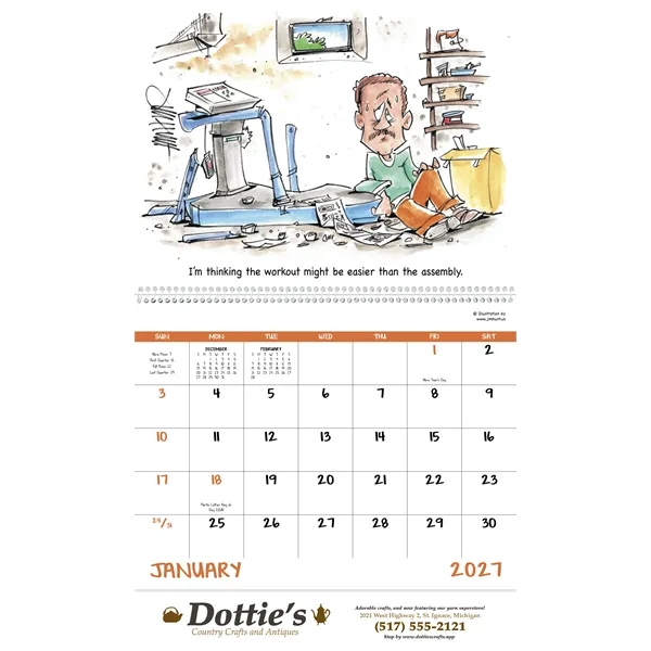 Laughing It Up! - Spiral... from ASI 40480 Koozie Group / Norwood Triumph Calendar