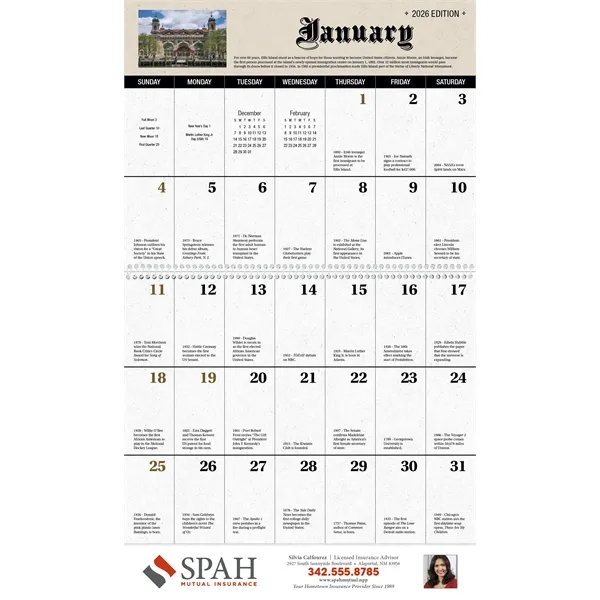 Daily History Spiral... from ASI 40480 Koozie Group / Norwood Triumph Calendar