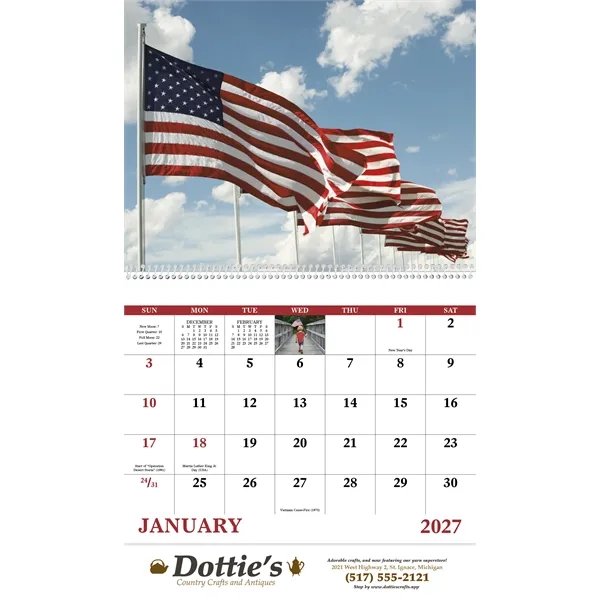 Celebrate America - Spiral... from ASI 40480 Koozie Group / Norwood Triumph Calendar