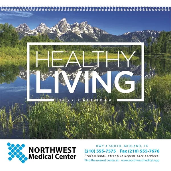 Healthy Living - Spiral... from ASI 40480 Koozie Group / Norwood Triumph Calendar