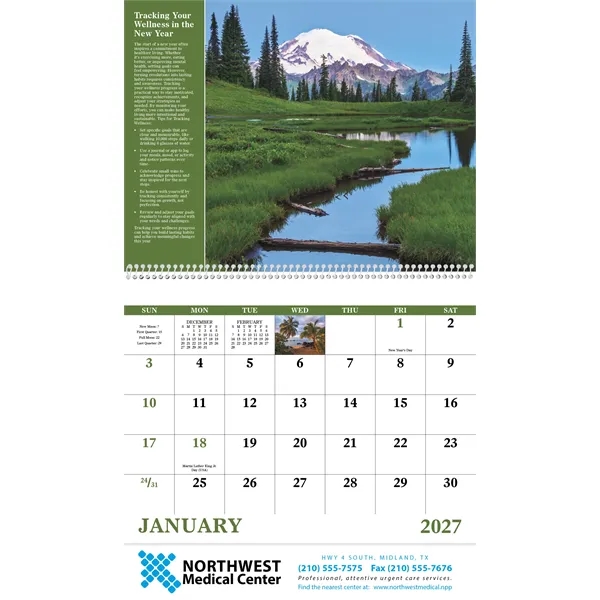 Healthy Living - Spiral... from ASI 40480 Koozie Group / Norwood Triumph Calendar