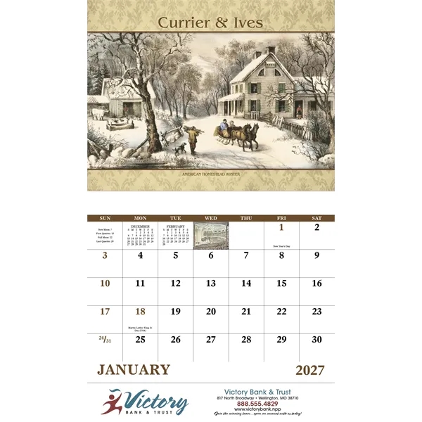 Currier & Ives - Stapled... from ASI 40480 Koozie Group / Norwood Triumph Calendar