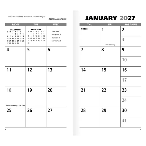 Value Monthly Pocket Planner... from ASI 40480 Koozie Group / Norwood Triumph Calendar