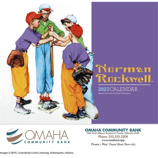 Norman Rockwell Appointment Calendar - Stapled... from ASI 40480 Koozie Group / HotLine®