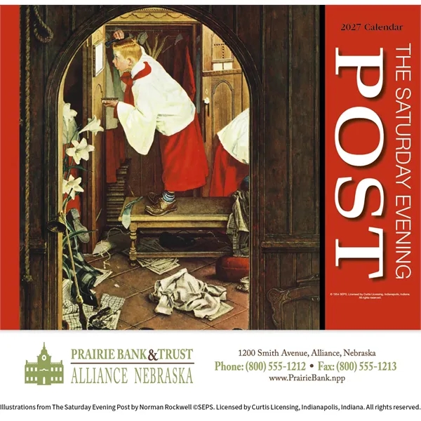 Saturday Evening Post Appointment Calendar - Stapled... from ASI 40480 Koozie Group / HotLine®