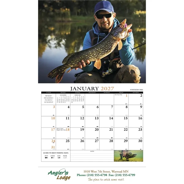Fishing Guide Appointment Calendar - Stapled... from ASI 40480 Koozie Group / HotLine®