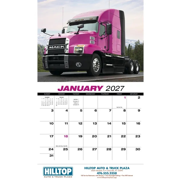 18-Wheeler Wall Appointment Calendar - Stapled... from ASI 40480 Koozie Group / HotLine®