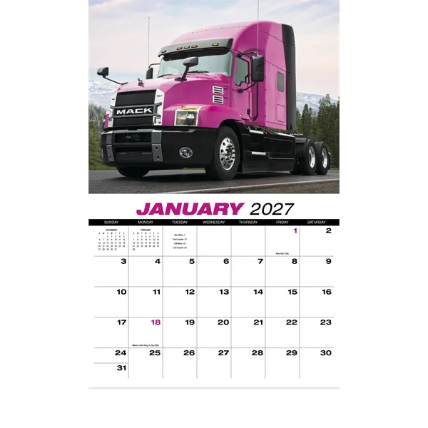 18-Wheeler Wall Appointment Calendar - Stapled... from ASI 40480 Koozie Group / HotLine®