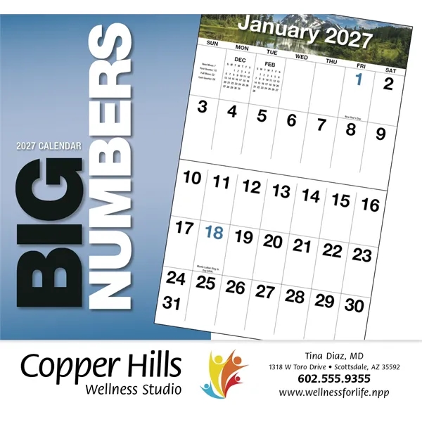 Big Numbers Appointment Calendar - Stapled... from ASI 40480 Koozie Group / HotLine®