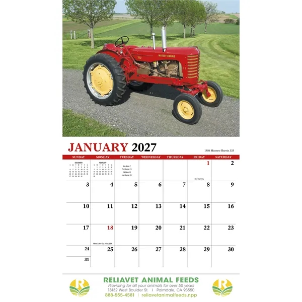 Vintage Tractors Appointment Calendar - Stapled... from ASI 40480 Koozie Group / HotLine®