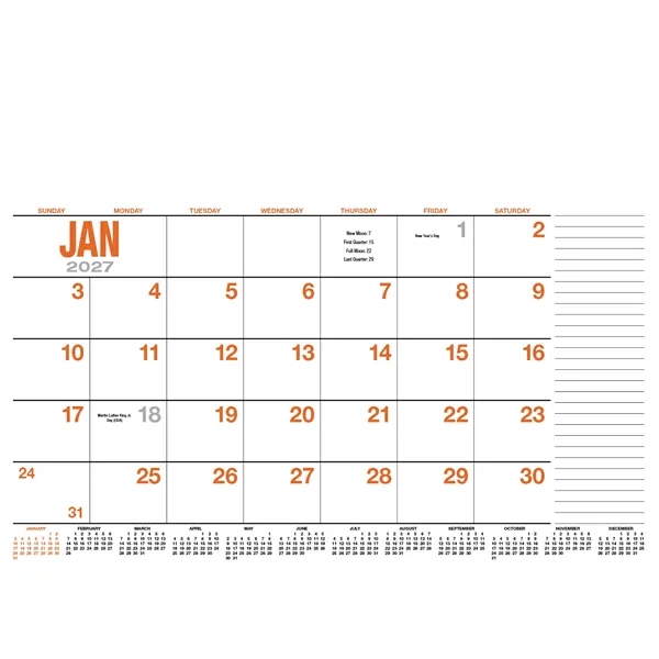 13-Month Desk Pad Calendar... from ASI 40480 Koozie Group / HotLine®