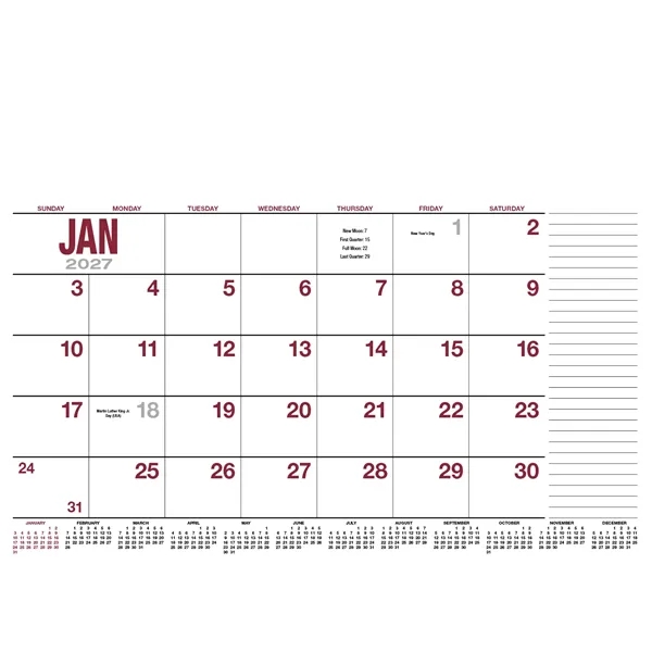 13-Month Desk Pad Calendar... from ASI 40480 Koozie Group / HotLine®