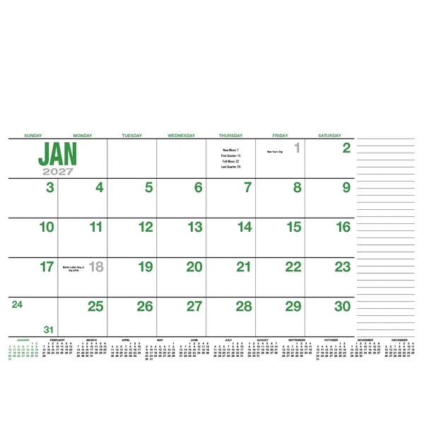 13-Month Desk Pad Calendar... from ASI 40480 Koozie Group / HotLine®