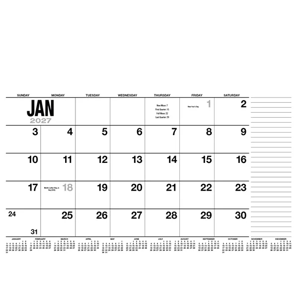 13-Month Desk Pad Calendar... from ASI 40480 Koozie Group / HotLine®