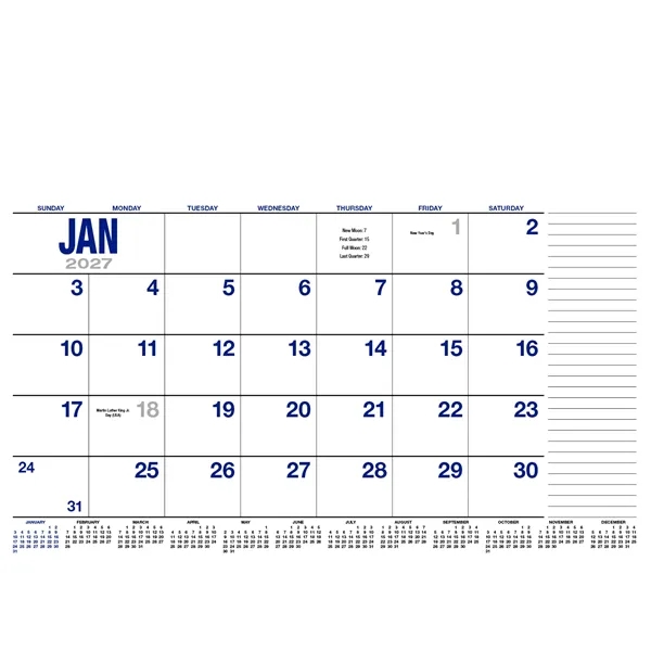 13-Month Desk Pad Calendar... from ASI 40480 Koozie Group / HotLine®