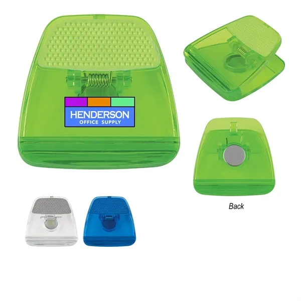 Memo clip with a top rubber grip, spring-loaded hinge, and a... from ASI 61125 Hit Promotional Products / Hit®