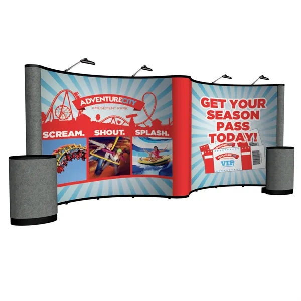 20' Show N' Rise polyester, aluminum and plastic gullwing style wall... from ASI 87188 Showdown Displays