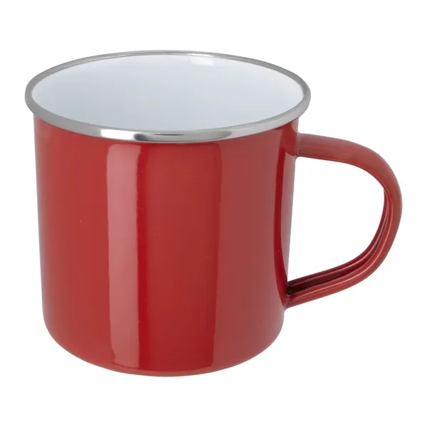11.8 oz. Enamel Mug with Stainless Steel Rim with Steel C...... from ASI 40480 Koozie Group