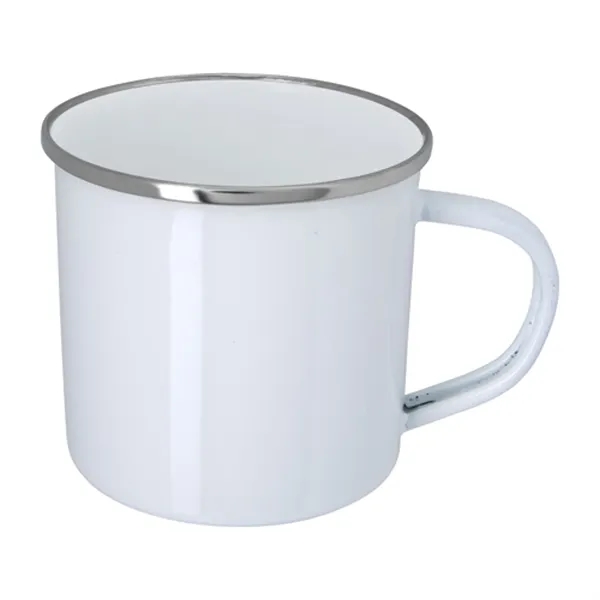 11.8 oz. Enamel Mug with Stainless Steel Rim with Steel C...... from ASI 40480 Koozie Group