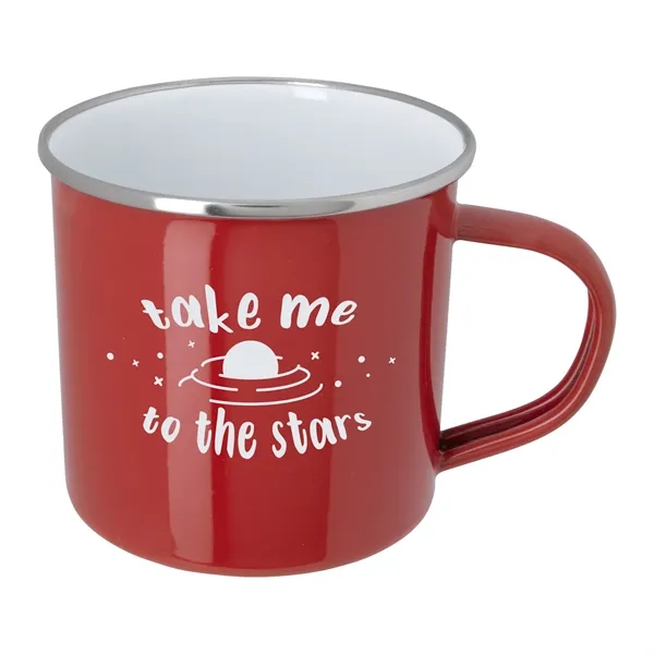 11.8 oz. Enamel Mug with Stainless Steel Rim with Steel C...... from ASI 40480 Koozie Group
