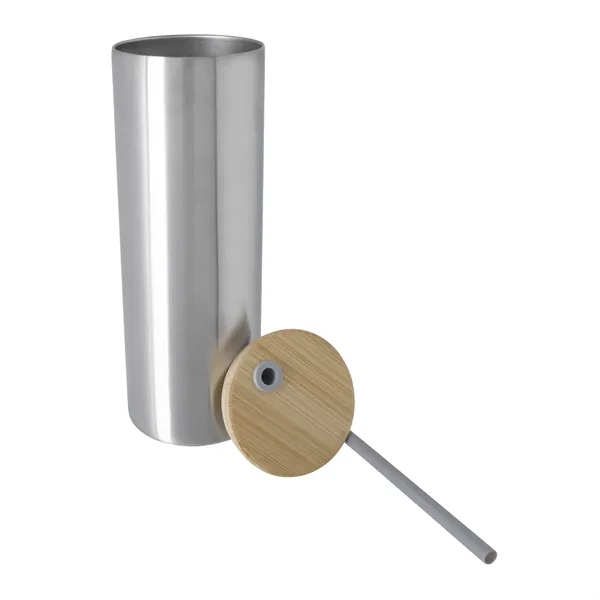 Double-Wall Stainless Steel Tumbler with Bamboo Lid and S...... from ASI 40480 Koozie Group