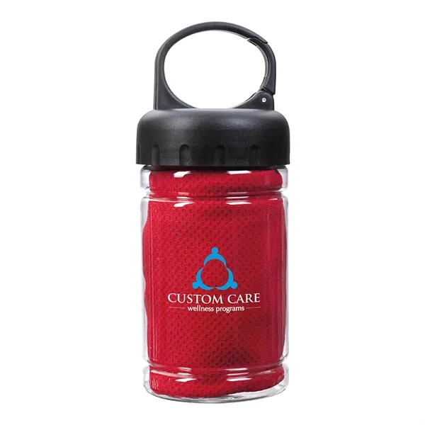 Carabiner Bottle with Cooling Towel... from ASI 40480 Koozie Group